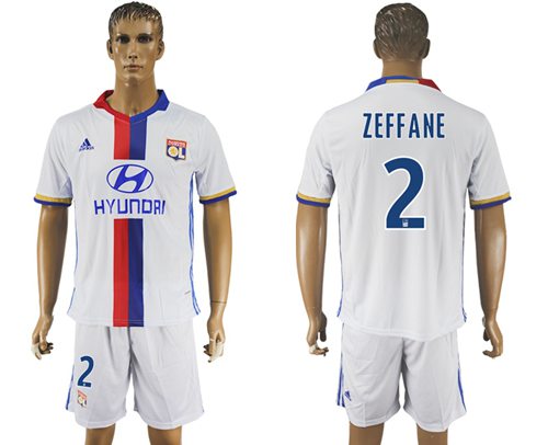 Lyon #2 Zeffane Home Soccer Club Jersey - Click Image to Close